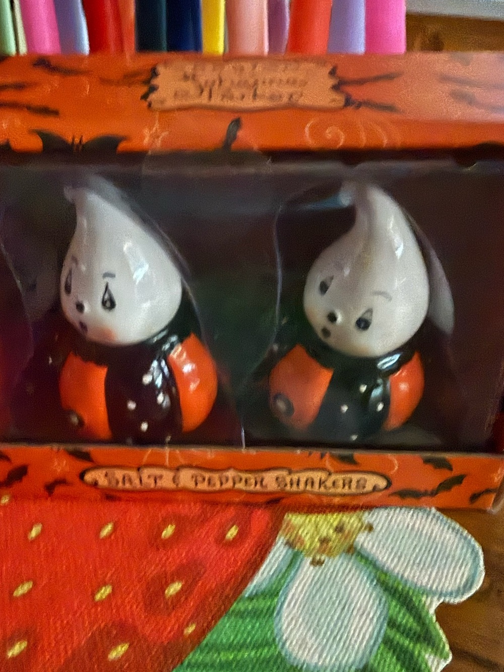 Johanna Parker Halloween Ghost Decorative salt and pepper shakers